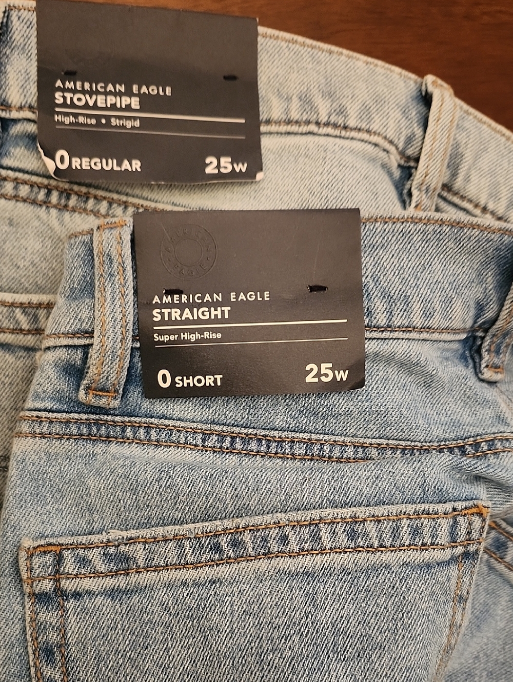 American Eagle Light Wash Straight Jeans - Light Blue